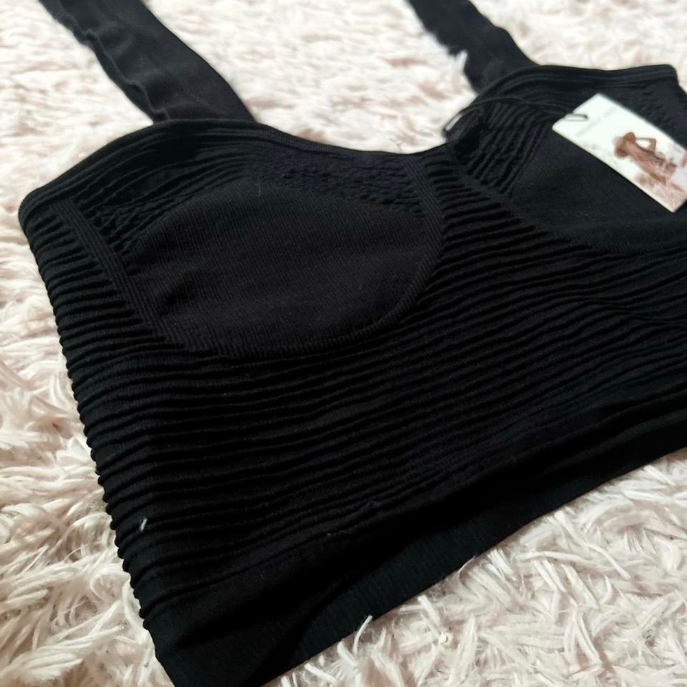 Ribbed Knit Witchy Dark Romance Fairy Sweetheart Crop Top Womens‎ L Whimsygoth